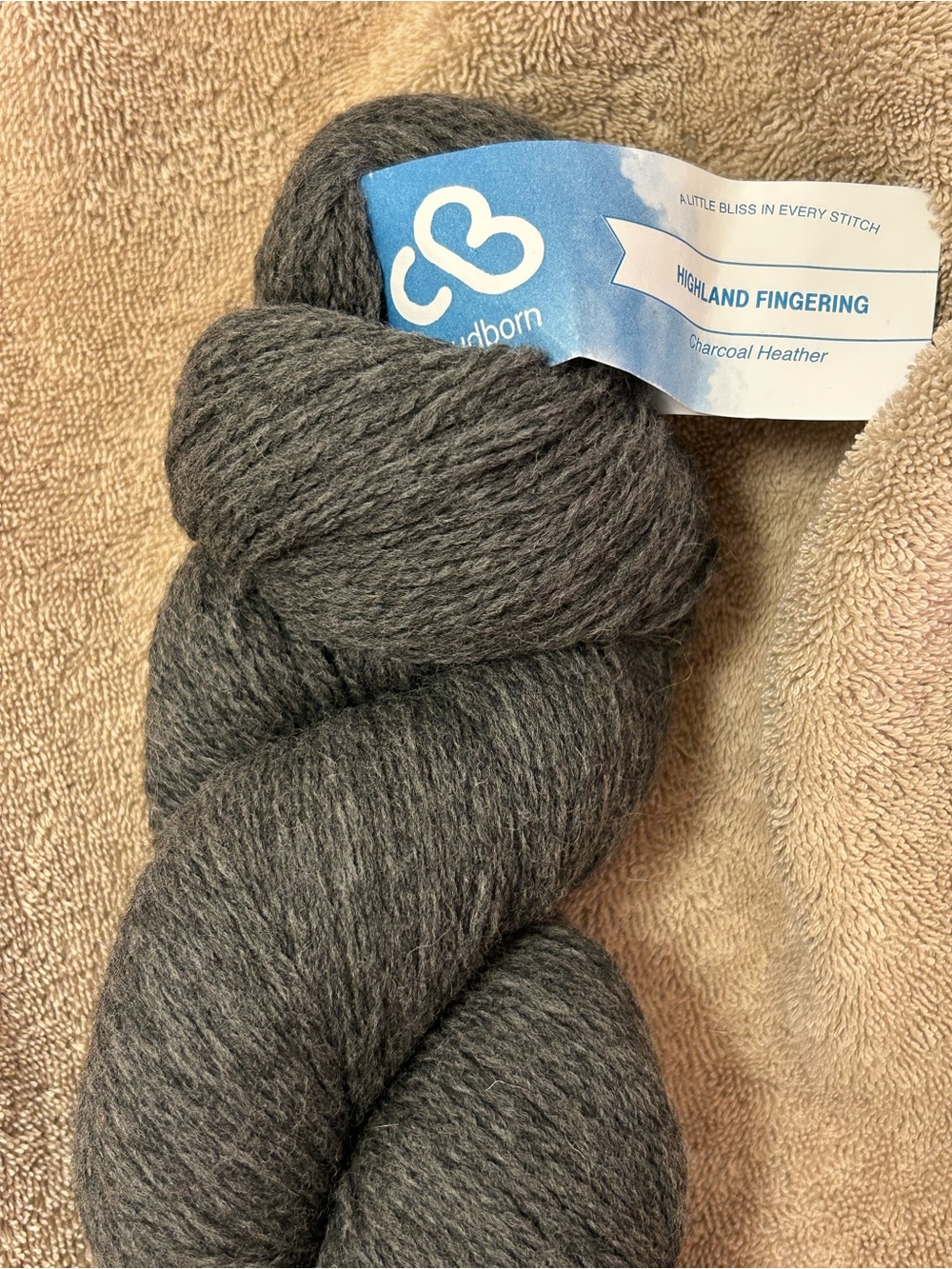 Cloudborn Fibers Highland Fingering yarn